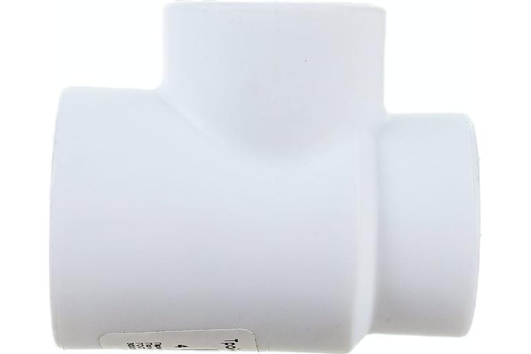 Тройник полипропиленовый PPR переходной 25х20х20мм белый фото 3