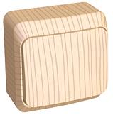 ЭТЮД Переключатель одноклавишный наружный сосна фото 3