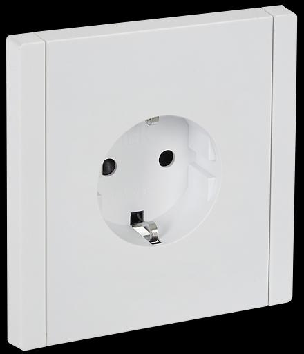FORTE&PIANO Розетка 1-местная с заземлением с защитными шторками винтовое крепление 16А FP215 белый IEK фото 1