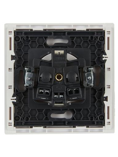 FORTE&PIANO Розетка 1-местная с заземлением с защитными шторками винтовое крепление 16А FP215 белый IEK фото 3