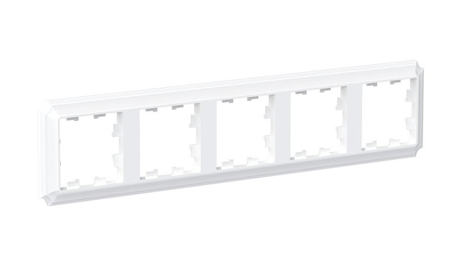 ATLASDESIGN ANTIQUE 5-постовая рамка, универсальная, БЕЛЫЙ фото 2