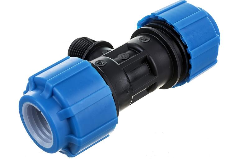 Тройник ПНД компрессионный НР 40x1 1/4'x40 фото 2