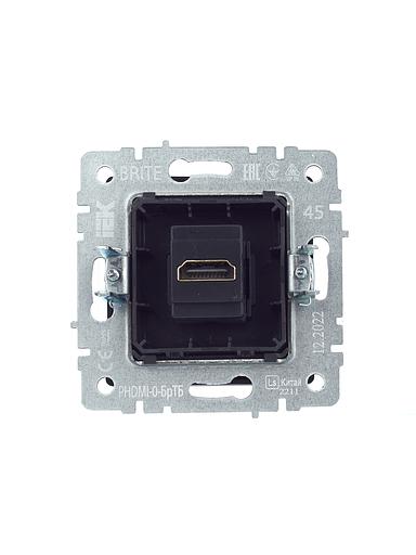 BRITE Розетка HDMI РHDMI-0-БрТБ темная бронза фото 4