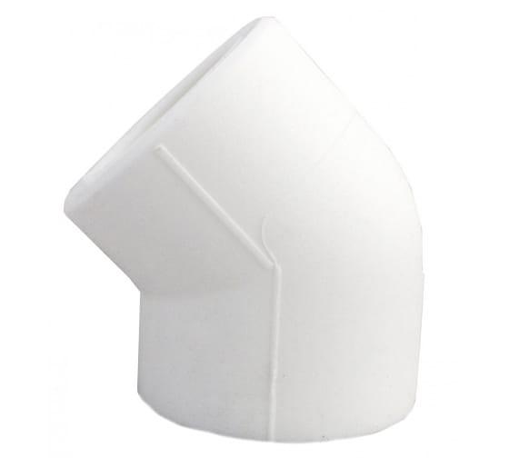 Угольник 40 мм, 45 град. полипропиленовый PPR белый фото 1