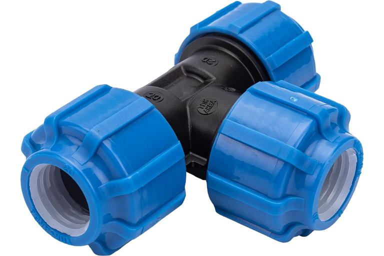 Тройник ПНД компрессионный 20 фото 4