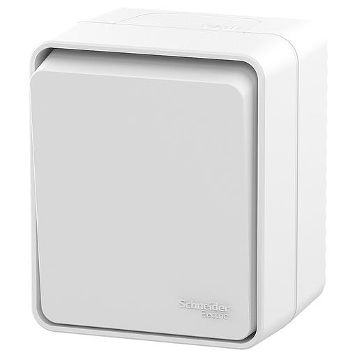 AtlasDesign PROFI IP54 О/У 1-клавишный кнопочный ВЫКЛЮЧАТЕЛЬ 10 АХ, БЕЛЫЙ фото 1