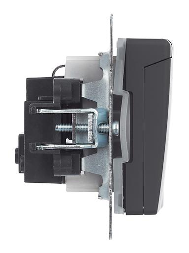 BRITE Розетка одинарная с заземлением с защитными шторками и крышкой 16А IP44 РСбш10-3-44-БрГ графит фото 6