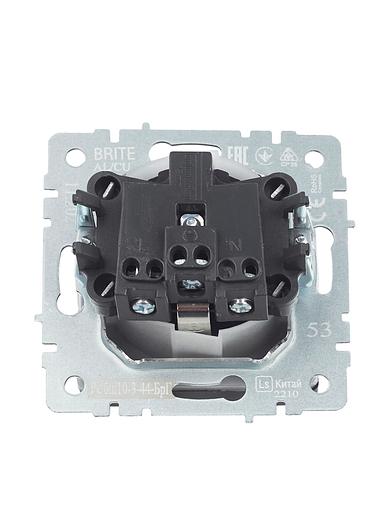 BRITE Розетка одинарная с заземлением с защитными шторками и крышкой 16А IP44 РСбш10-3-44-БрГ графит фото 8