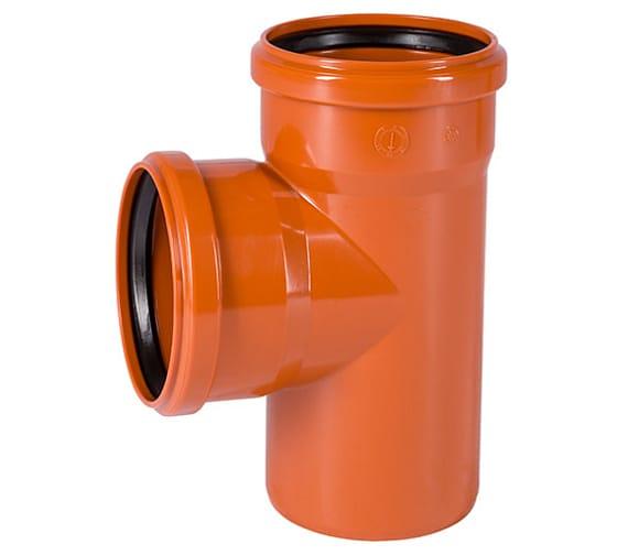 Тройник двухраструбный 87 градусов 160х110 для наружной канализации фото 1