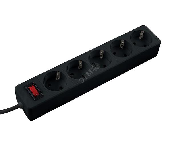 Сетевой фильтр ПВС КОСМОС 3х0.75 черный 3м с выключателем фото 1