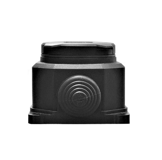 Розетка настенная однофазная с заглушкой КОМПАКТ каучук черный фото 4