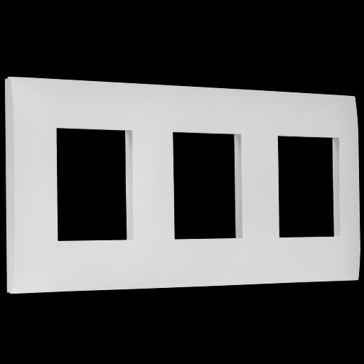 SKANDY Рамка 3-местная SK-F03W арктический белый IEK фото 4