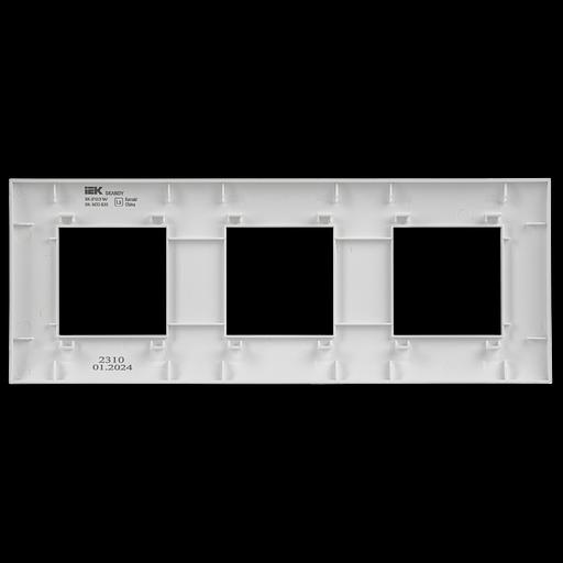 SKANDY Рамка 3-местная SK-F03W арктический белый IEK фото 6