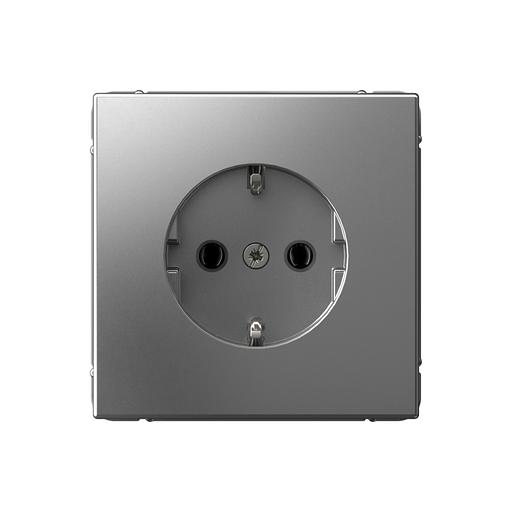 ARTGALLERY розетка с заземлением, 16А, механизм, сталь фото 1