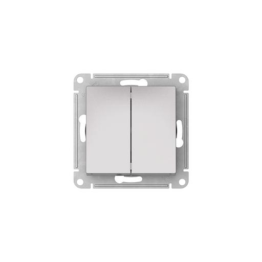 ATLASDESIGN 2-клавишный ВЫКЛЮЧАТЕЛЬ, сх.5, 10АХ, быстрозажимные клеммы, АЛЮМИНИЙ фото 2