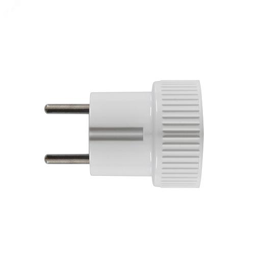 Европереходник без заземления 6А белый фото 2