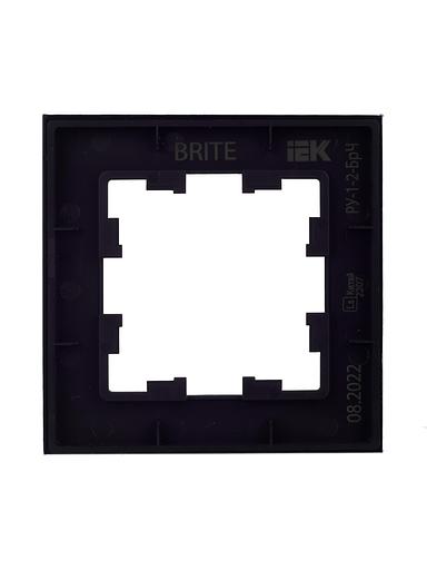 BRITE Рамка 1 пост РУ-1-2-БрЧ стекло черный фото 4