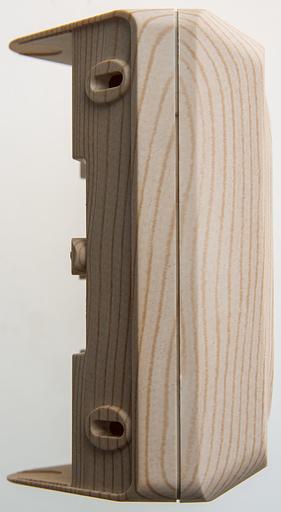 ЭТЮД Розетка угловая двойная открытой установки с заземлением со шт. 16А 250B, сосна фото 4