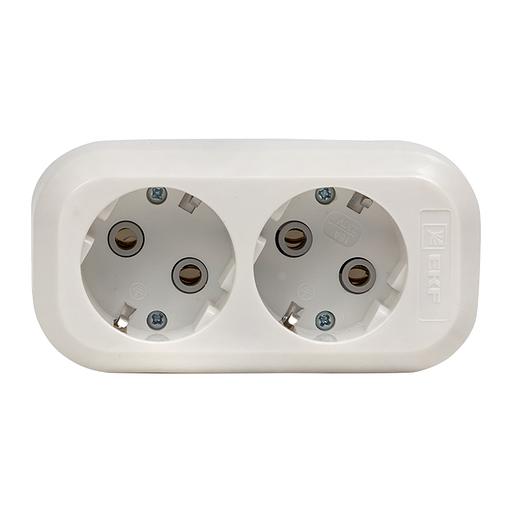 Колодка 2 гнезда c заземлением 16А Эксперт фото 3