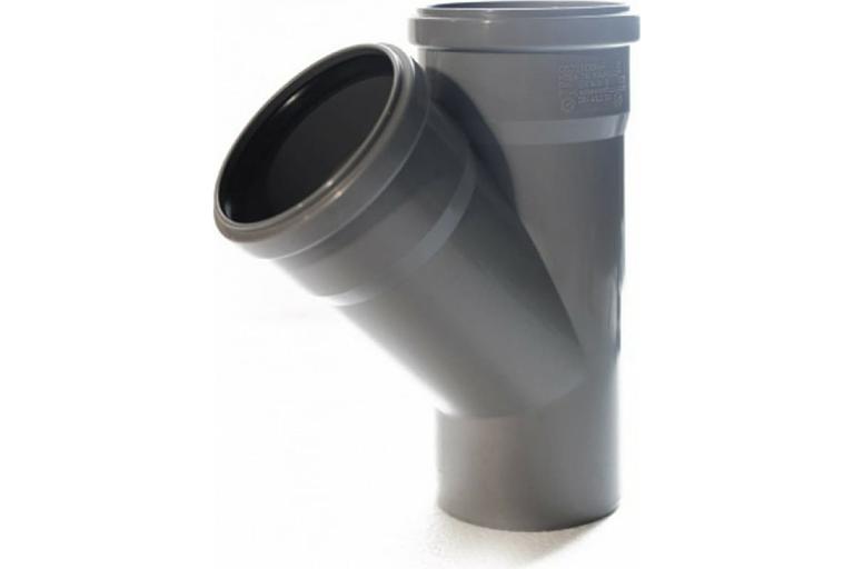Тройник канализационный 45 град. 110 фото 2
