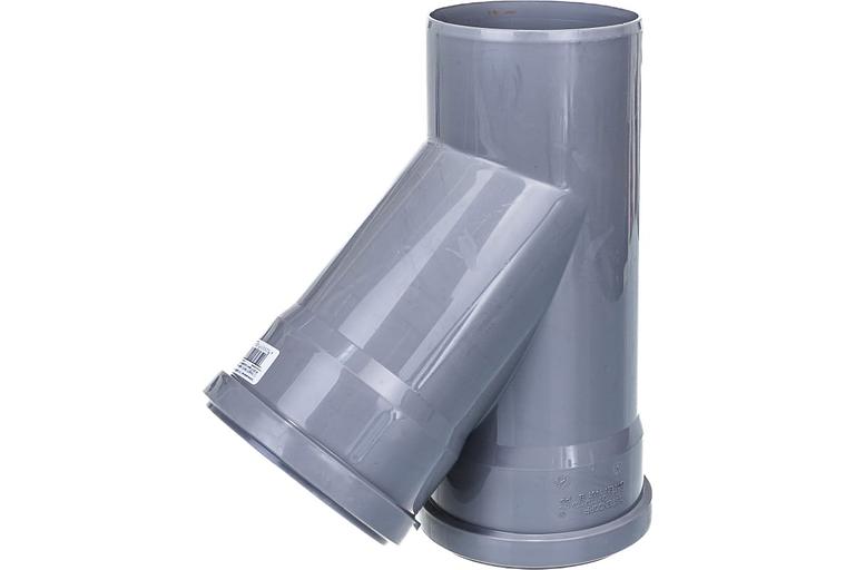 Тройник канализационный 45 град. 110 фото 4