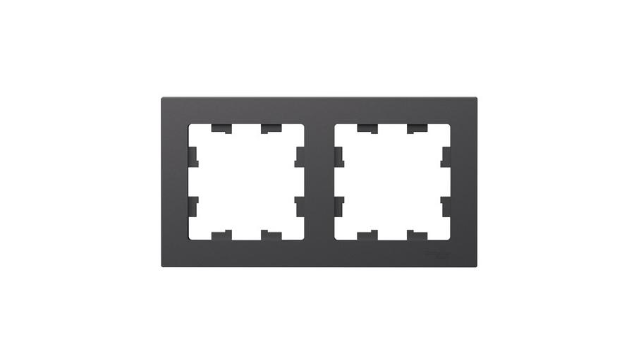 ATLASDESIGN 2-постовая РАМКА, универсальная, БАЗАЛЬТ фото 2
