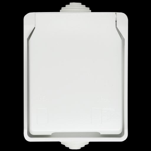 FORS Розетка 1-местная с заземлением для открытой установки 16А IP54 РСб20-3-ФБ белый ФОРС фото 2