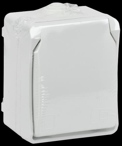 FORS Розетка 1-местная с заземлением для открытой установки 16А IP54 РСб20-3-ФБ белый ФОРС фото 6