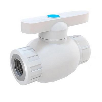 Кран шаровой комбинированный ВР 25х3/4 (70/10) БЕЛЫЙ фото 1