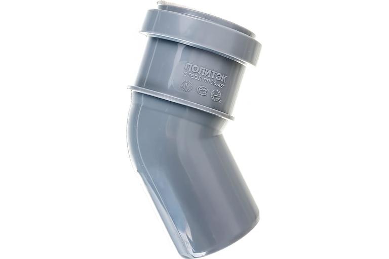 Отвод канализационный 45 град. 50 фото 4