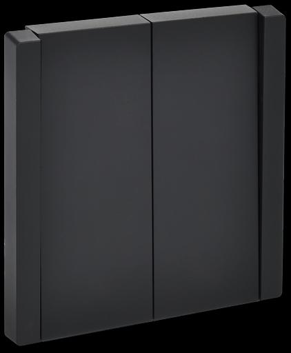 FORTE&PIANO Выключатель 2-клавишный 10А FP105 черный IEK фото 1