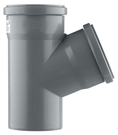 Тройник канализационный 67 град. 110 фото 2