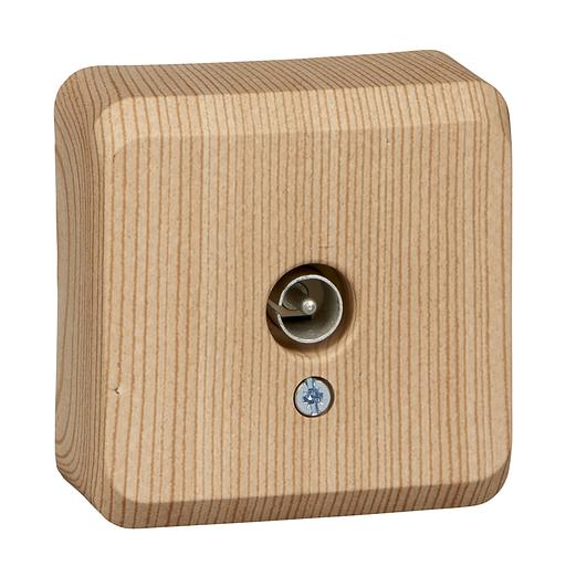 ЭТЮД Розетка телевизионная TV наружная IP20 сосна фото 1