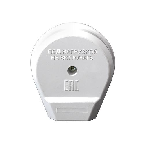 Разъем РШ-ВШ 32А 250В 2Р+РЕ открытой установки белый фото 2