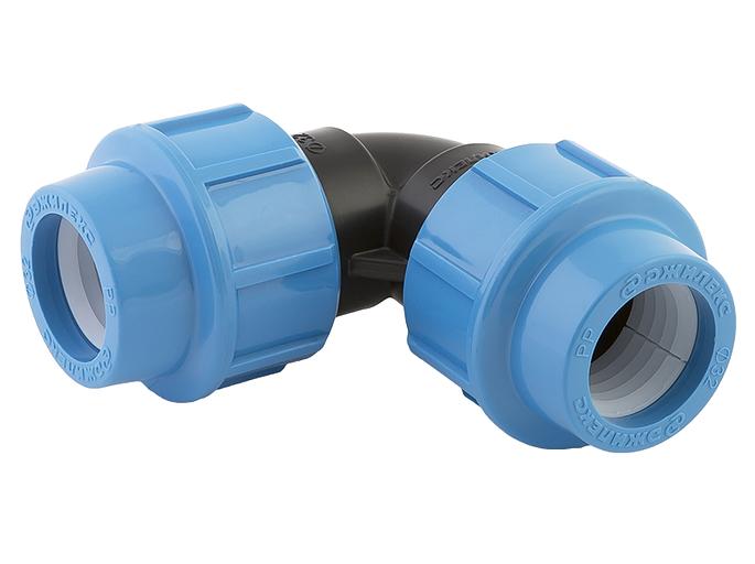 Отвод 32/90 град. для труб ПНД фото 1