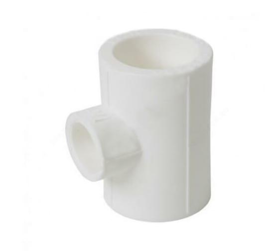 Тройник переходной 40x25x40 мм полипропиленовый PPR белый фото 1