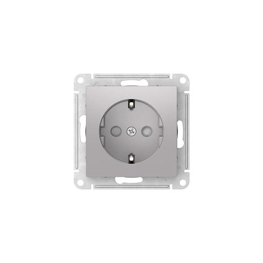 ATLASDESIGN РОЗЕТКА с заземлением со шторками, 16А, быстрозажимные клеммы, АЛЮМИНИЙ фото 4