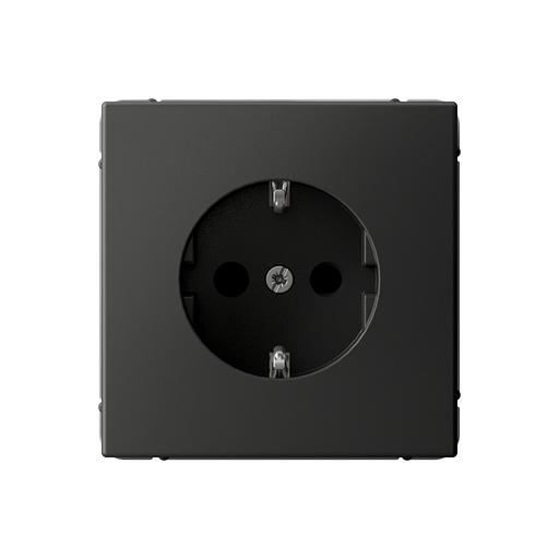 ARTGALLERY розетка с заземлением со шторками, 16А, механизм, базальт фото 1