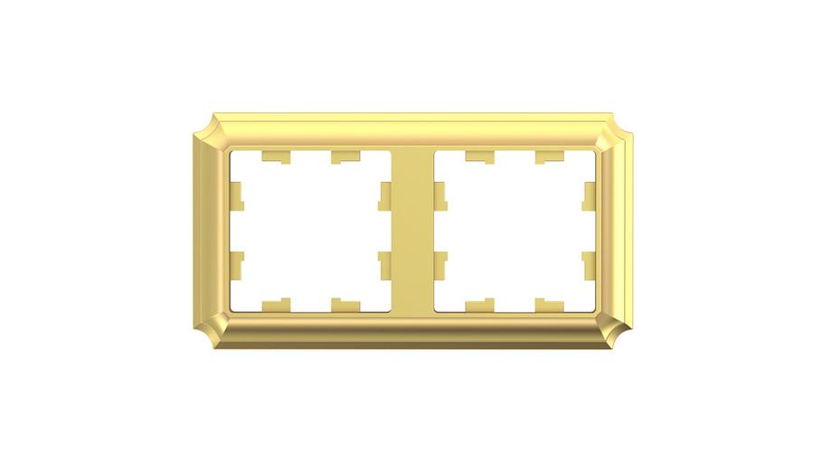 ATLASDESIGN ANTIQUE 2-постовая рамка, универсальная, ЗОЛОТО фото 1
