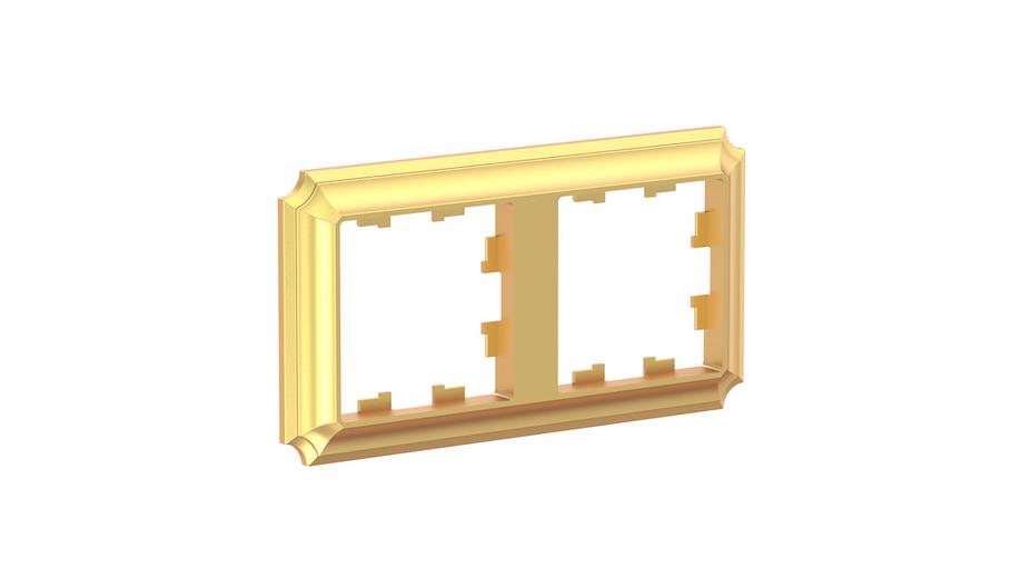 ATLASDESIGN ANTIQUE 2-постовая рамка, универсальная, ЗОЛОТО фото 2