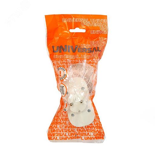 Тройник на 2 розетки без заземления 6А фото 2