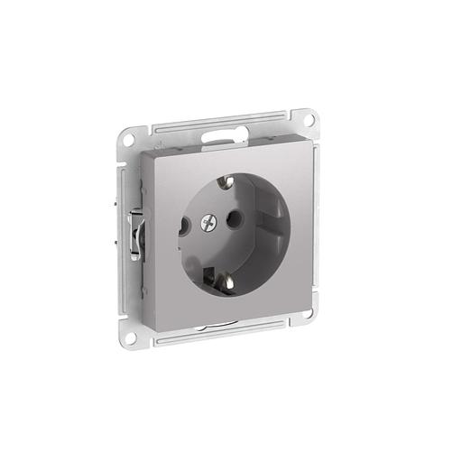 ATLASDESIGN РОЗЕТКА с заземлением, 16А, быстрозажимные клеммы, АЛЮМИНИЙ фото 1