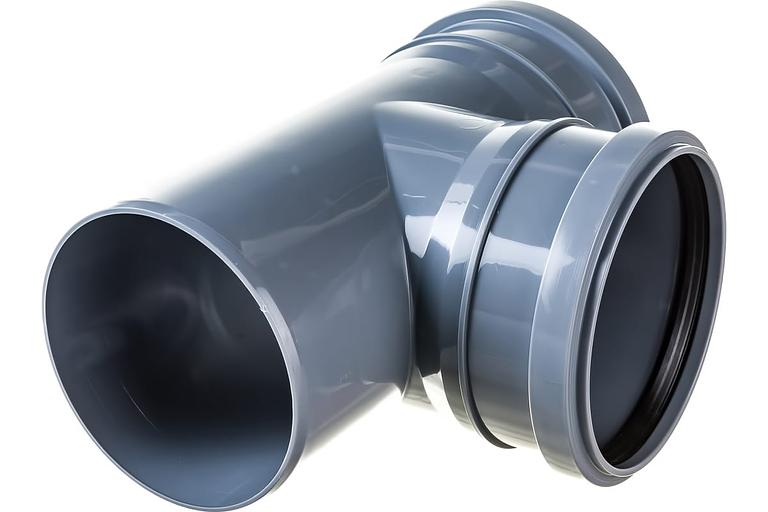 Тройник канализационный 87.5 град. 110 х 110 фото 3