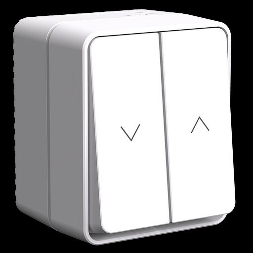 ATLASDESIGN PROFI IP54 2-клавишный ВЫКЛЮЧАТЕЛЬ ДЛЯ ЖАЛЮЗИ, 2хсх.4, БЕЛЫЙ фото 2