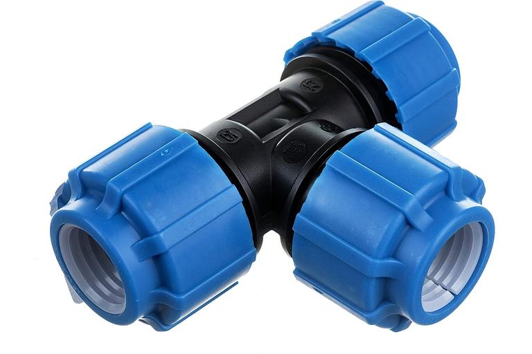 Тройник ПНД компрессионный 25 фото 1