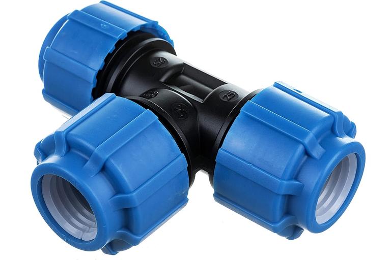 Тройник ПНД компрессионный 25 фото 2