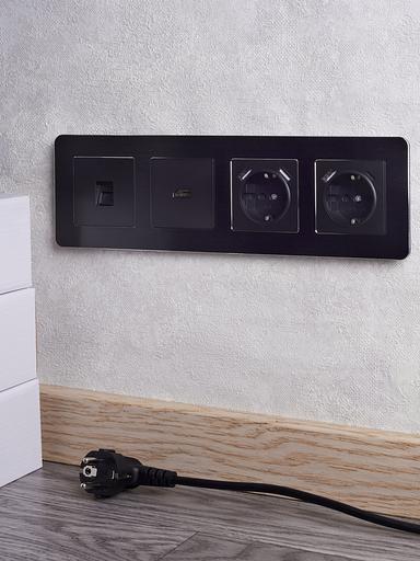 BRITE Розетка HDMI РHDMI-0-БрЧ черный фото 7