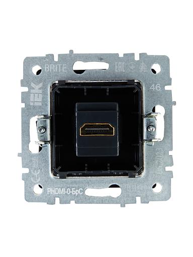 BRITE Розетка HDMI РHDMI-0-БрС сталь фото 4