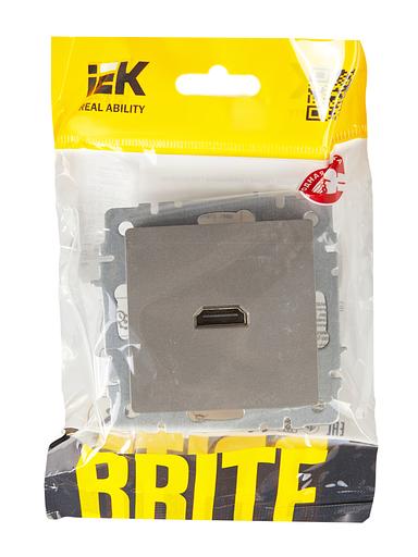 BRITE Розетка HDMI РHDMI-0-БрС сталь фото 6
