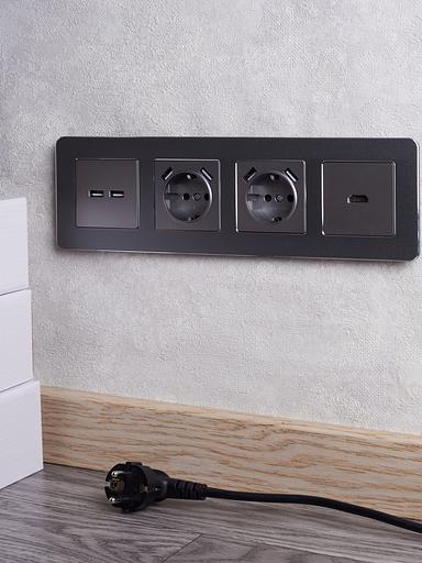 BRITE Розетка HDMI РHDMI-0-БрС сталь фото 7